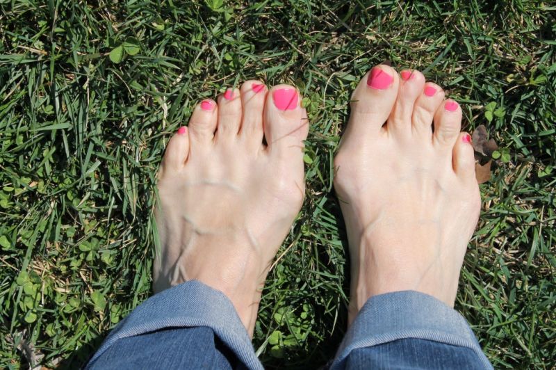 wife showing feet