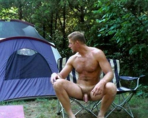 only one naked outdoors