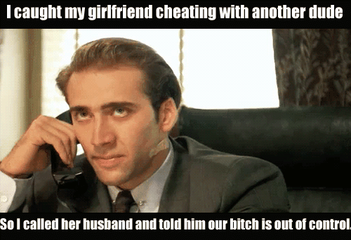 husband catches wife cheating