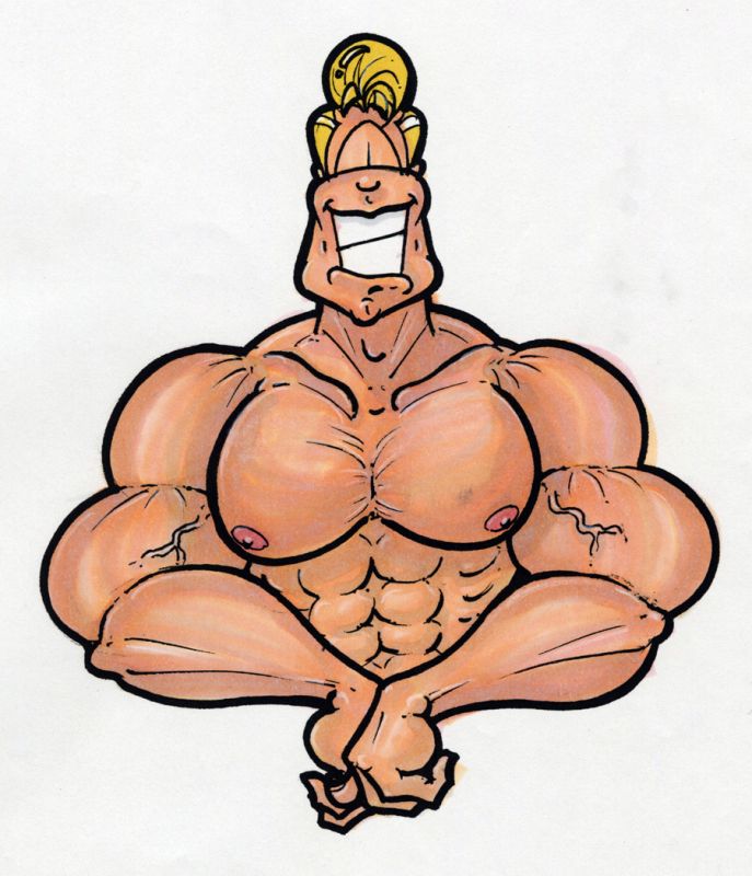 cartoon bodybuilder
