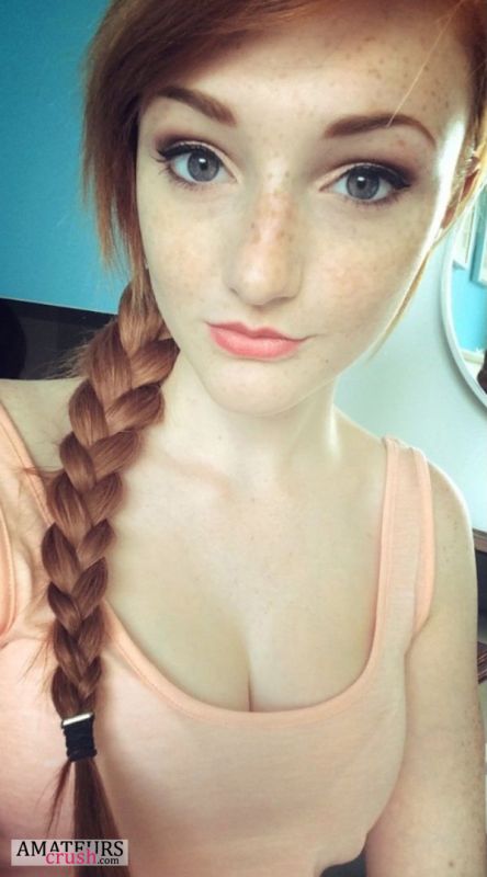 busty redhead selfie