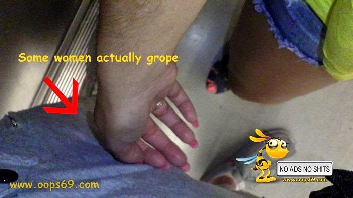 women groping cock
