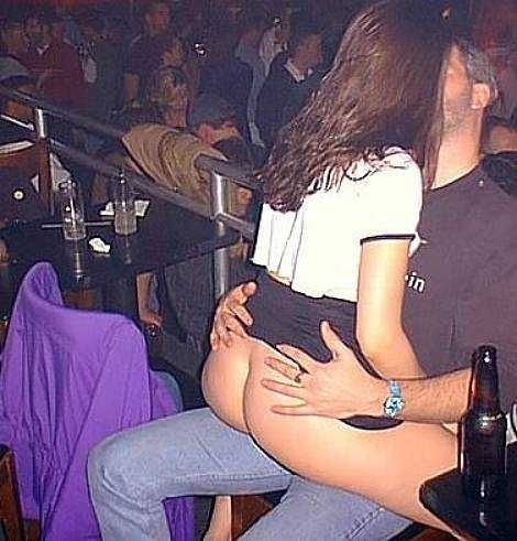 wife dancing on bar