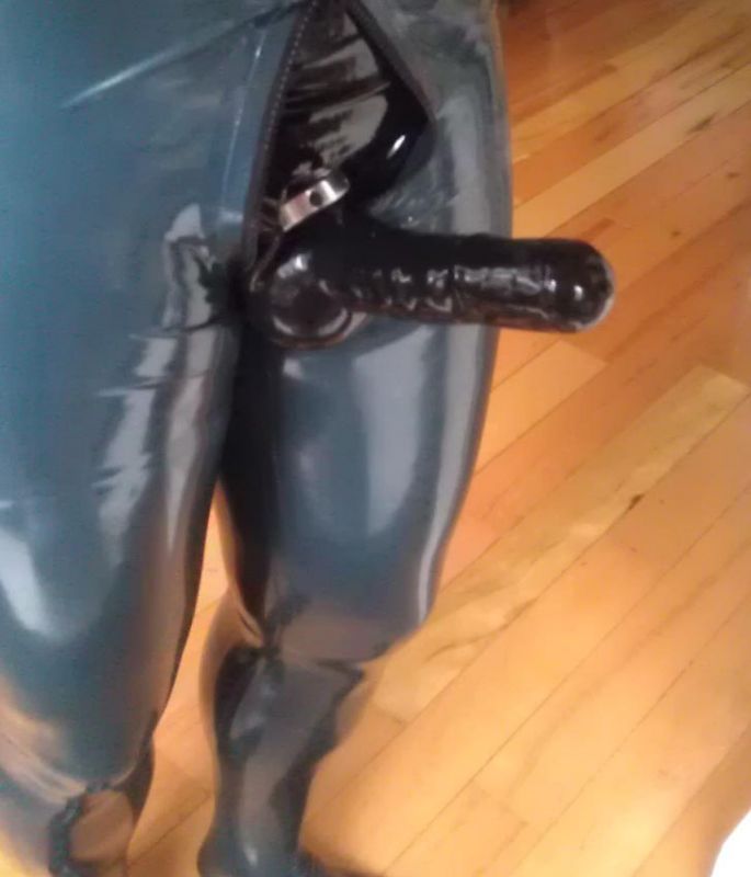 latex anal sheath pants with