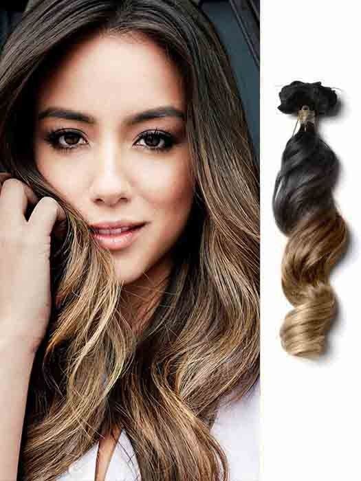 grey to brown ombre hair