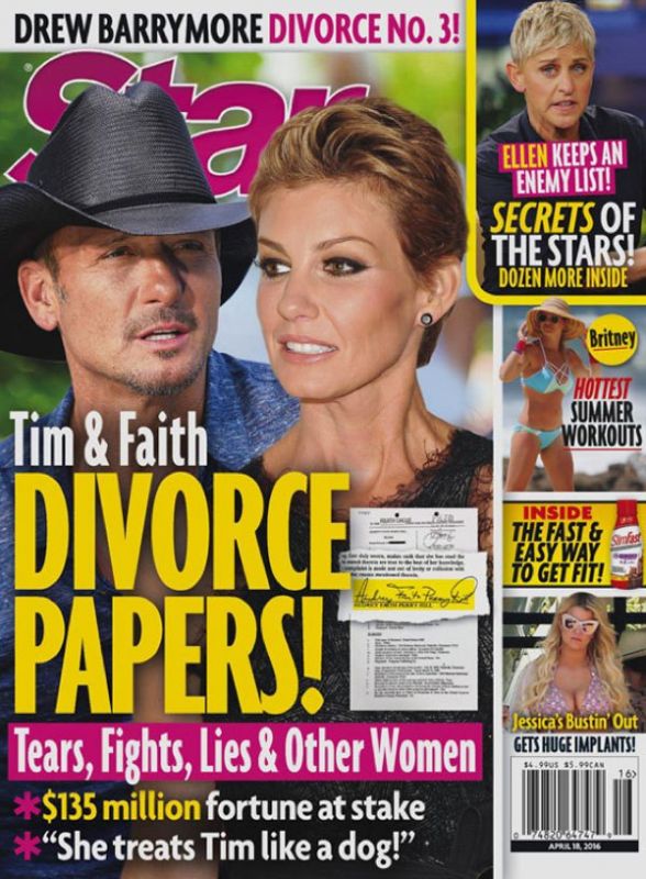 faith hill divorce rumors