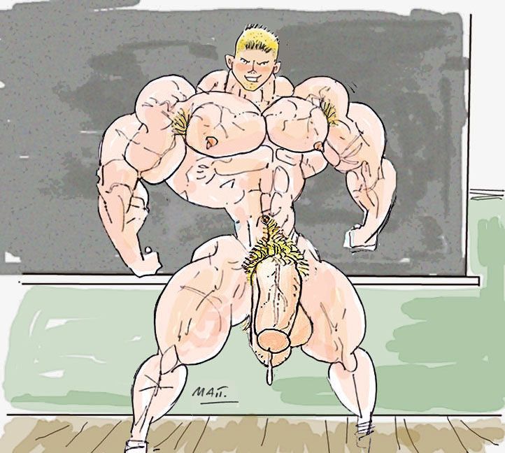 gay muscle drawings