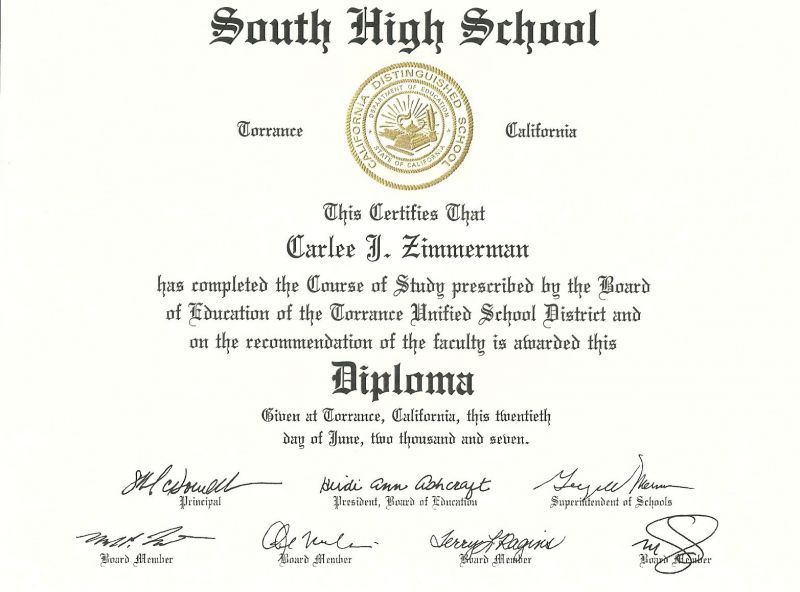 editable high school diploma