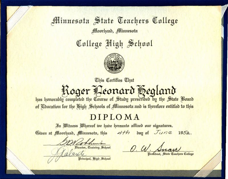 high school diploma certificate
