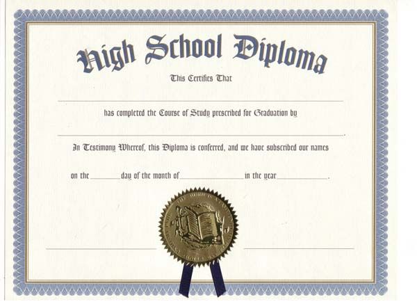 high school diploma printable