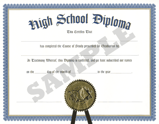 high school diploma copy