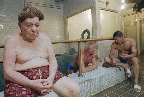 small japanese girls in bath house