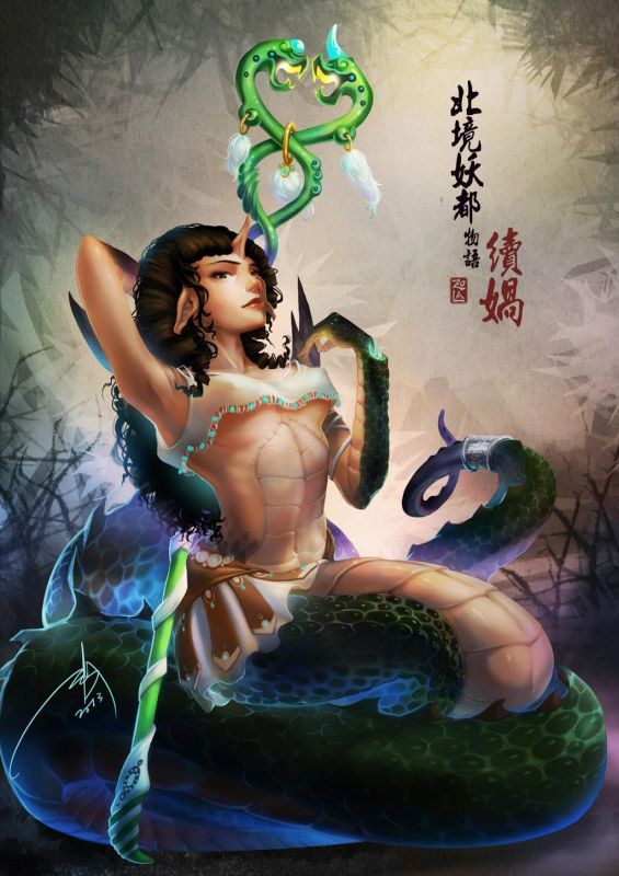 anime naga snake woman
