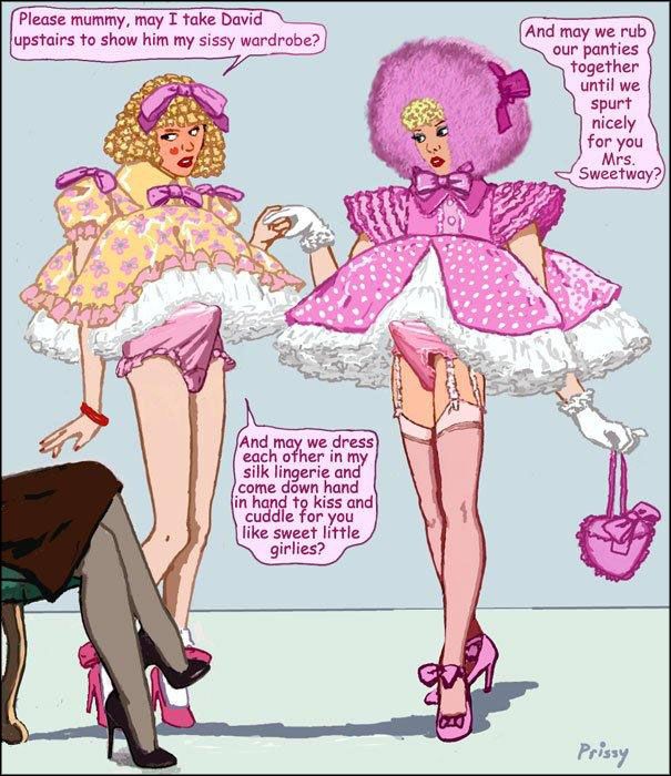 illustrated sissy in panties