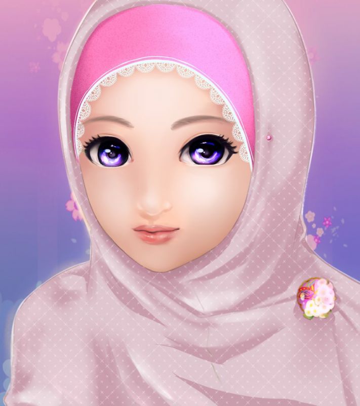 westernization cartoon hijab