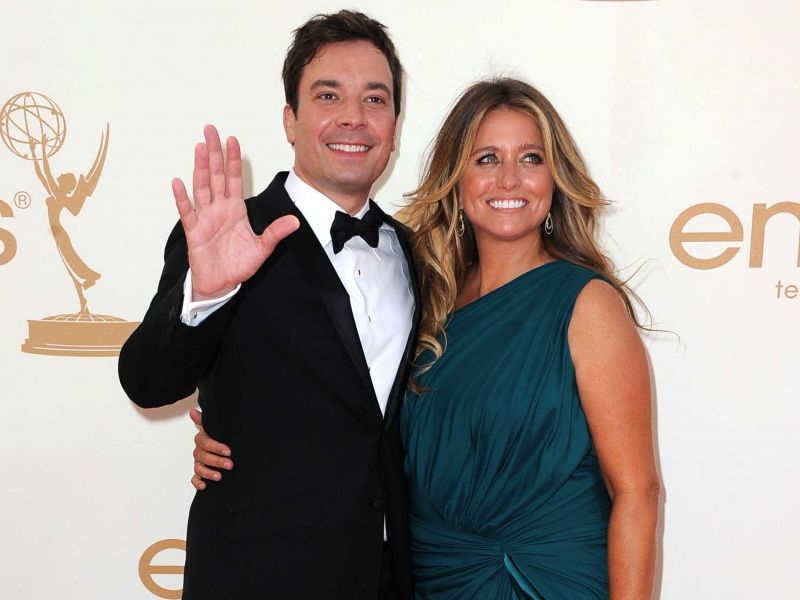 jimmy fallon pictures family wife