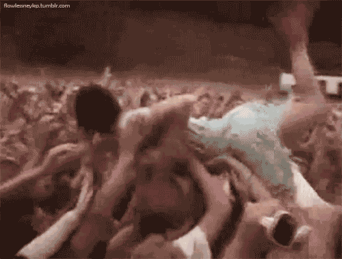 crowd surfing gets fucked