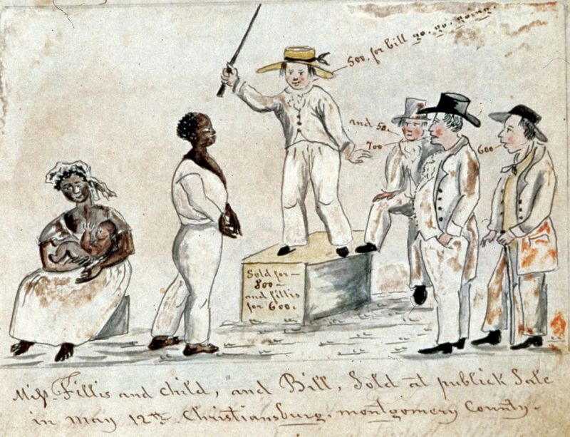 slaves being sold at auction
