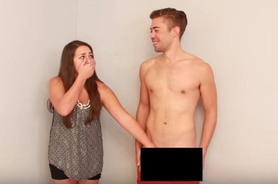 Girl touches dick for first time