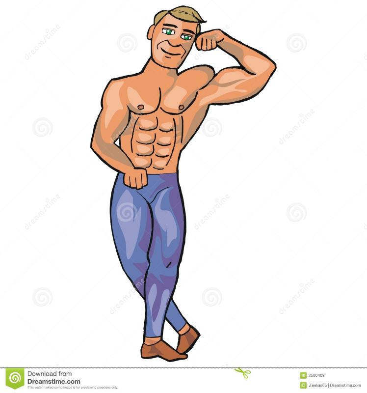 cartoon muscle body
