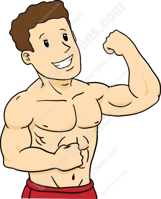 cartoon muscle arms