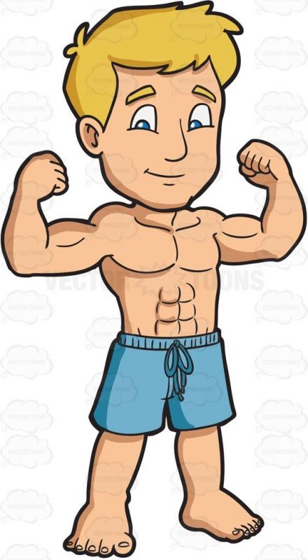 muscle man cartoon character