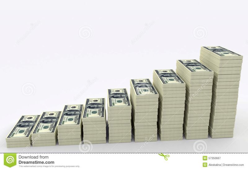 drawings of money stacks