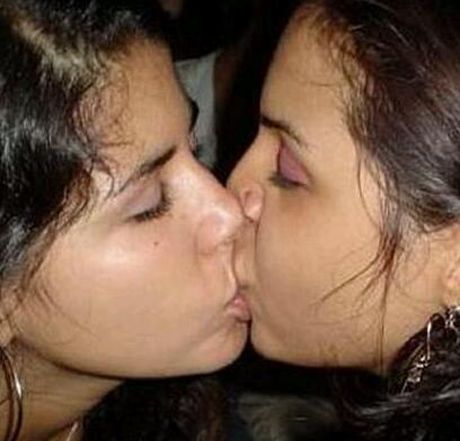 mature clothed lesbians kissing