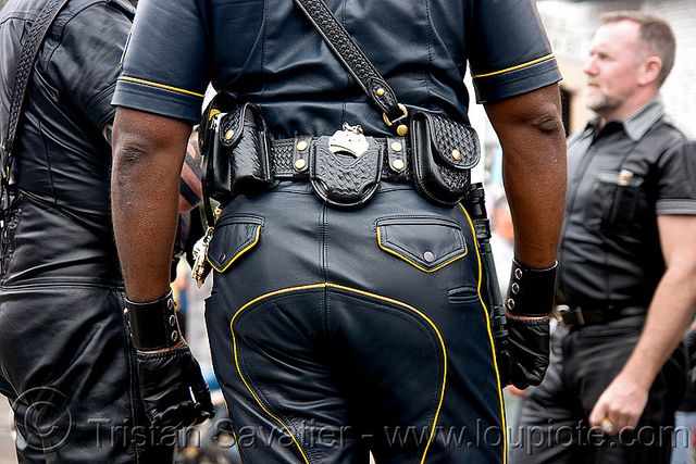 full leather cop