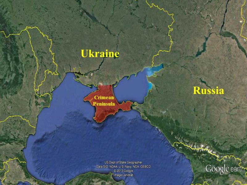 map of russian base in crimea
