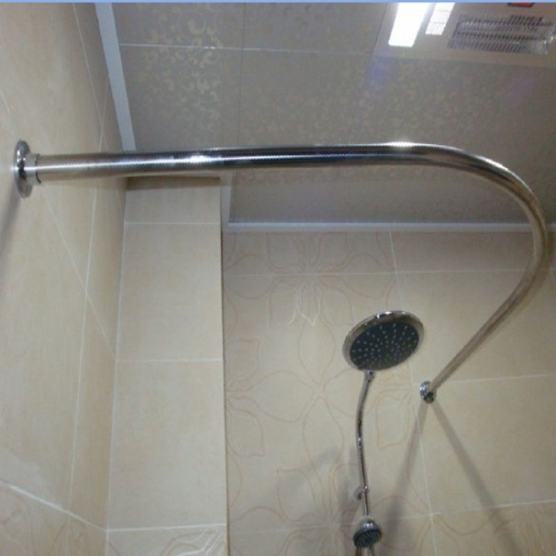 rectangular curved shower rod
