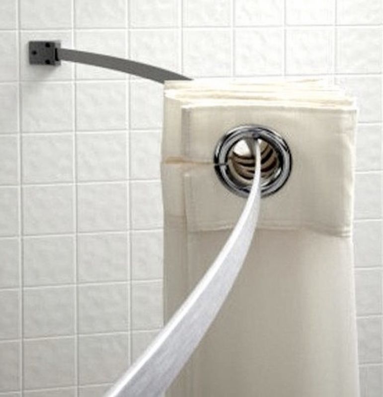 tension mount curved shower rod