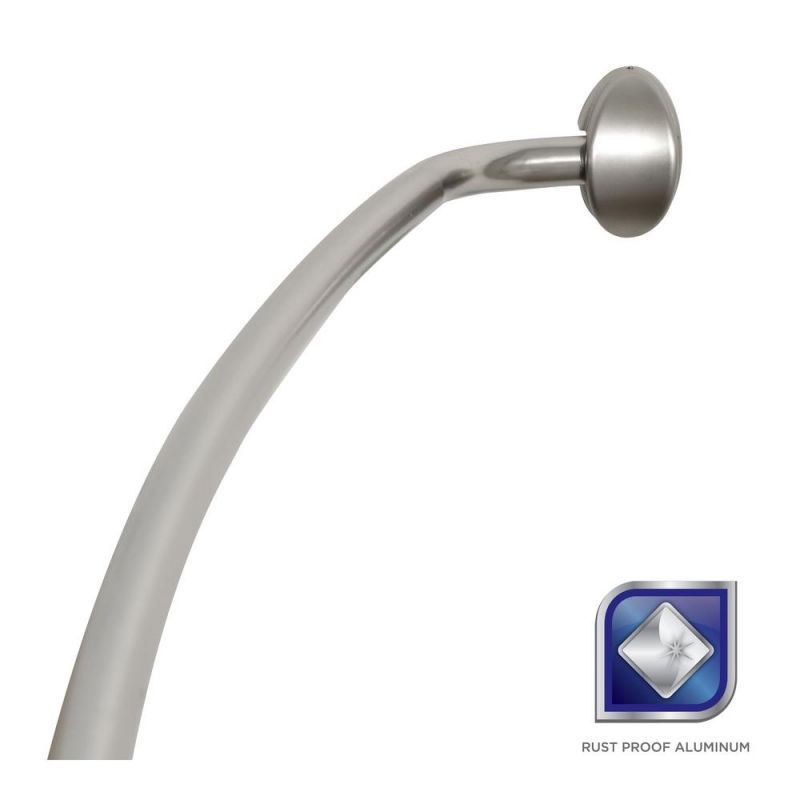 no drill curved shower rod