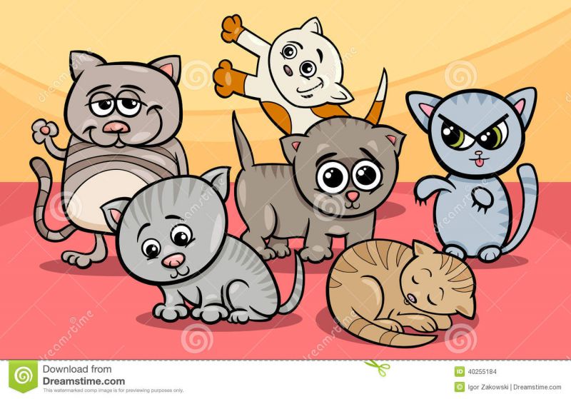 cartoon cat drawings