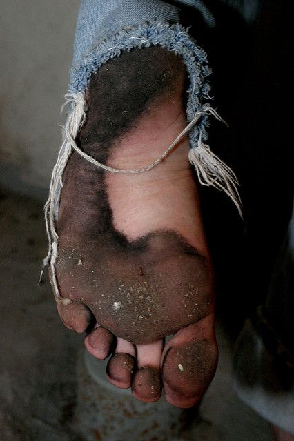 dirty nylon feet