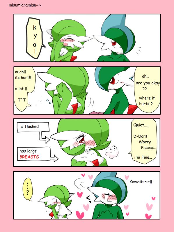 gardevoir and gallade kissing