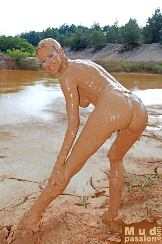 Naked Girls Nude Mud Bath.