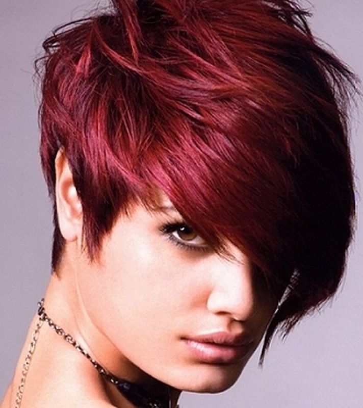 red and black short hair