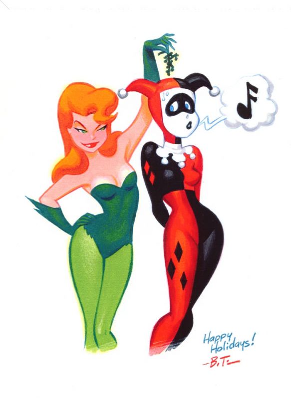 poison ivy and harley quinn drawings