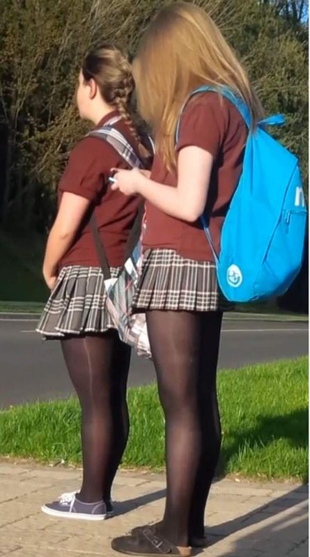 tights and high school uniforms