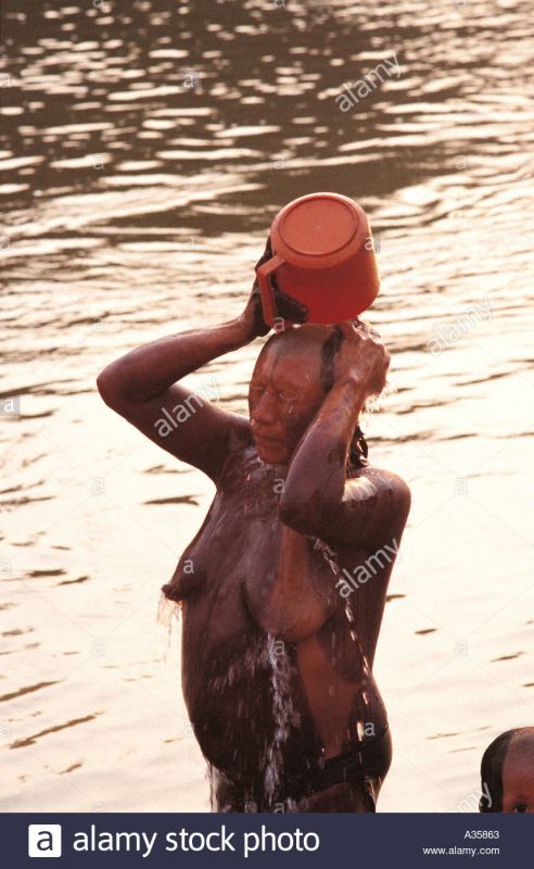 public bathing in india
