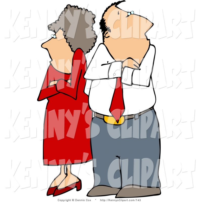 funny husband and wife clip art
