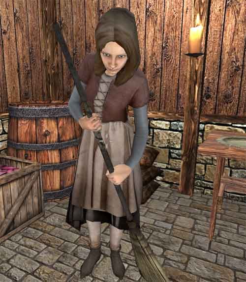 medieval village girl