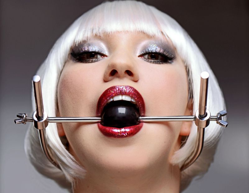 ball gag in her mouth