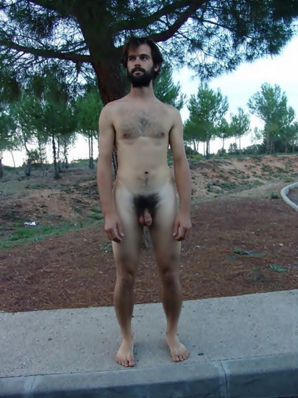 naked hairy guys legs spread