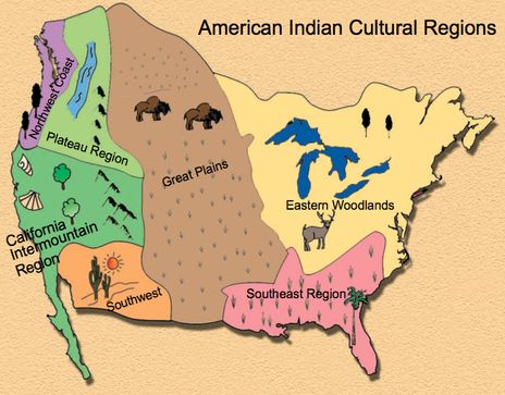 seven native american cultural regions