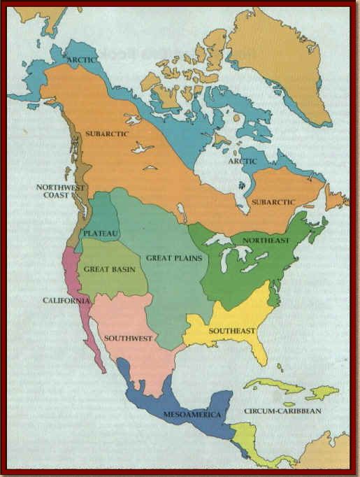 map of native american cultural regions of us