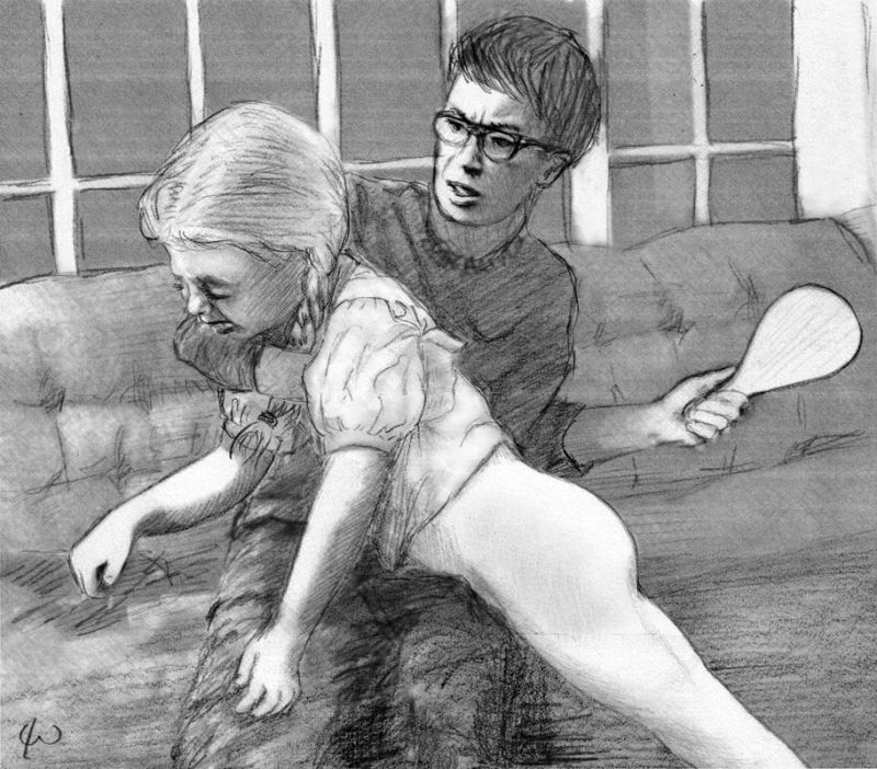 spanking erection art