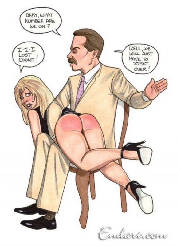 realistic spanking art girl