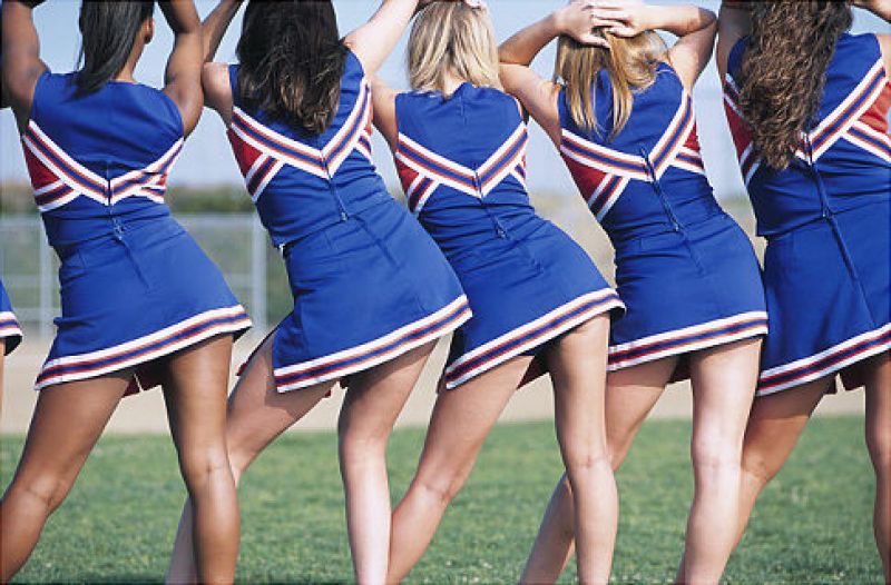 high school cheerleader forgot panties